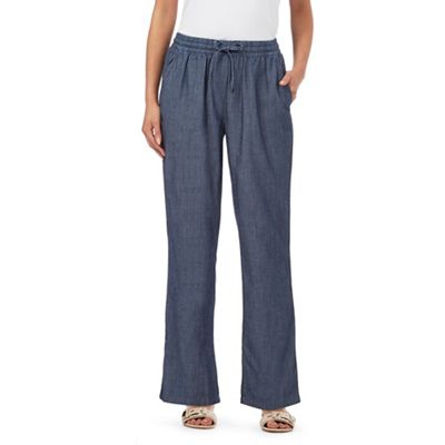 Maine New England Dark blue chambray trousers